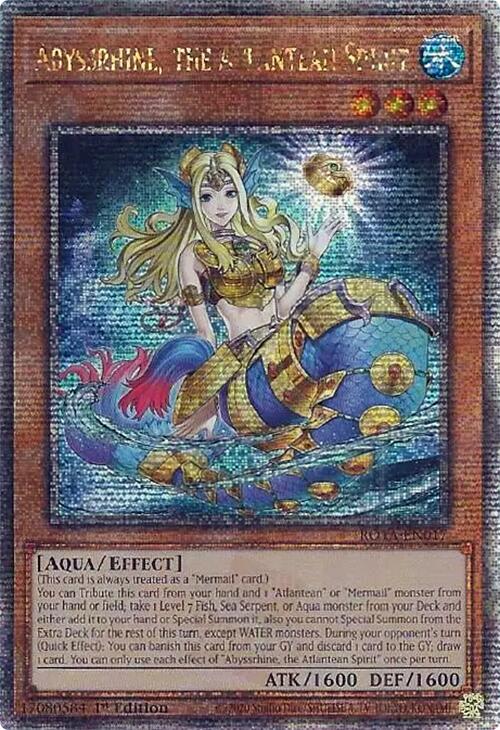 Abyssrhine, the Atlantean Spirit (Quarter Century Secret Rare) [ROTA-EN017] Quarter Century Secret Rare | Pegasus Games WI