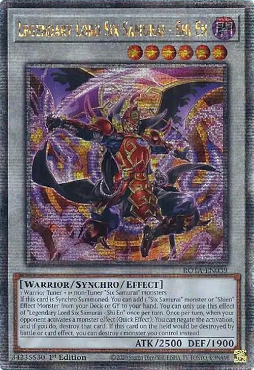 Legendary Lord Six Samurai - Shi En (Quarter Century Secret Rare) [ROTA-EN039] Quarter Century Secret Rare | Pegasus Games WI