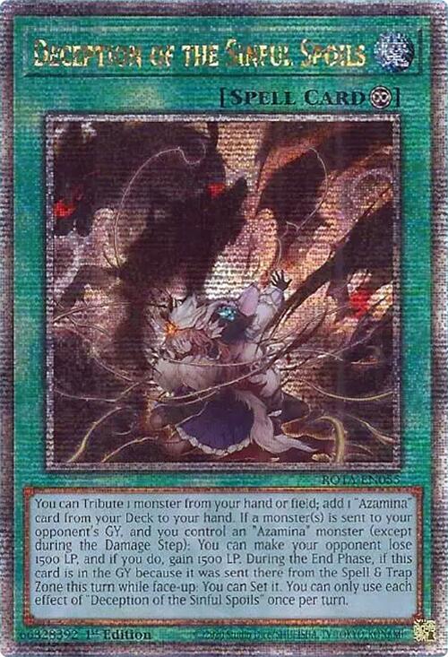 Deception of the Sinful Spoils (Quarter Century Secret Rare) [ROTA-EN055] Quarter Century Secret Rare | Pegasus Games WI