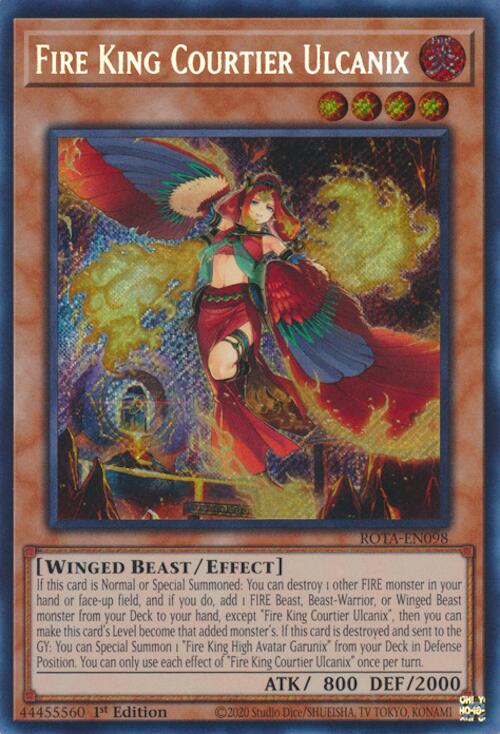 Fire King Courtier Ulcanix [ROTA-EN098] Secret Rare | Pegasus Games WI