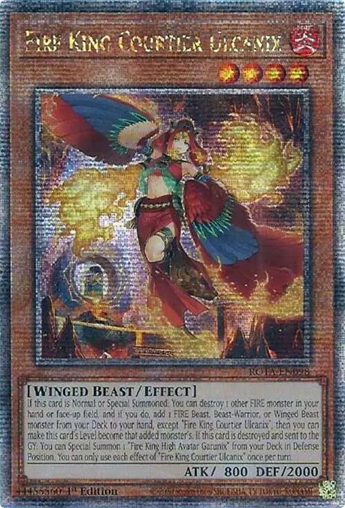 Fire King Courtier Ulcanix (Quarter Century Secret Rare) [ROTA-EN098] Quarter Century Secret Rare | Pegasus Games WI