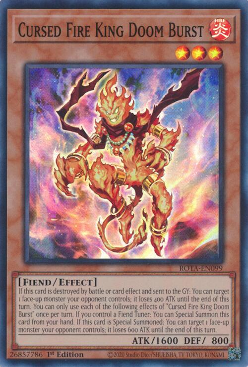 Cursed Fire King Doom Burst [ROTA-EN099] Super Rare | Pegasus Games WI