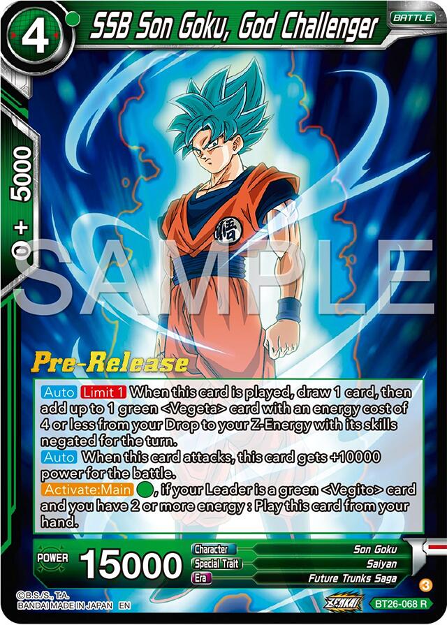 SSB Son Goku, God Challenger (BT26-068) [Ultimate Advent Prerelease Promos] | Pegasus Games WI