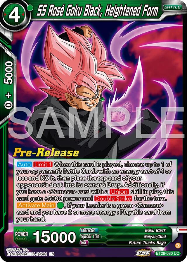 SS Rose Goku Black, Heightened Form (BT26-080) [Ultimate Advent Prerelease Promos] | Pegasus Games WI