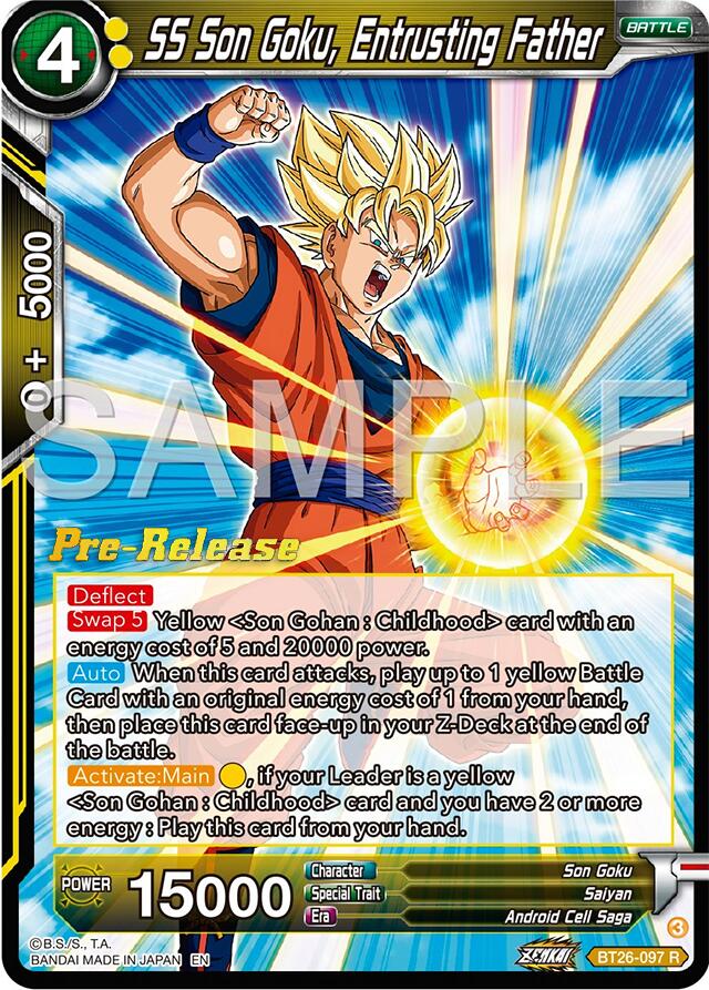 SS Son Goku, Entrusting Father (BT26-097) [Ultimate Advent Prerelease Promos] | Pegasus Games WI