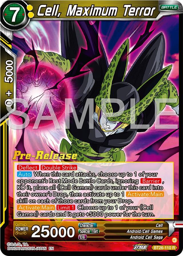 Cell, Maximum Terror (BT26-110) [Ultimate Advent Prerelease Promos] | Pegasus Games WI