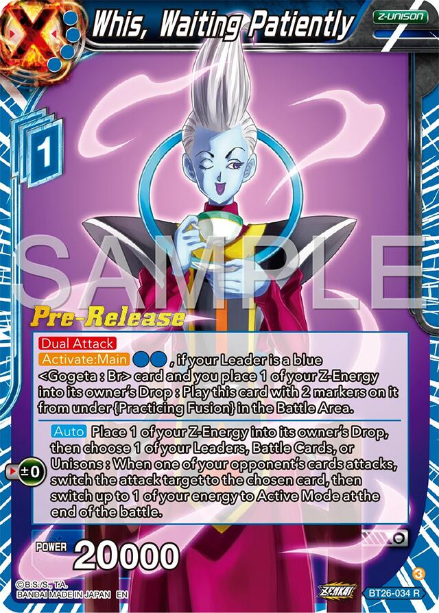 Whis, Waiting Patiently (BT26-034) [Ultimate Advent Prerelease Promos] | Pegasus Games WI