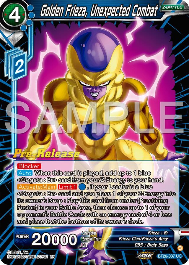 Golden Frieza, Unexpected Combat (BT26-037) [Ultimate Advent Prerelease Promos] | Pegasus Games WI