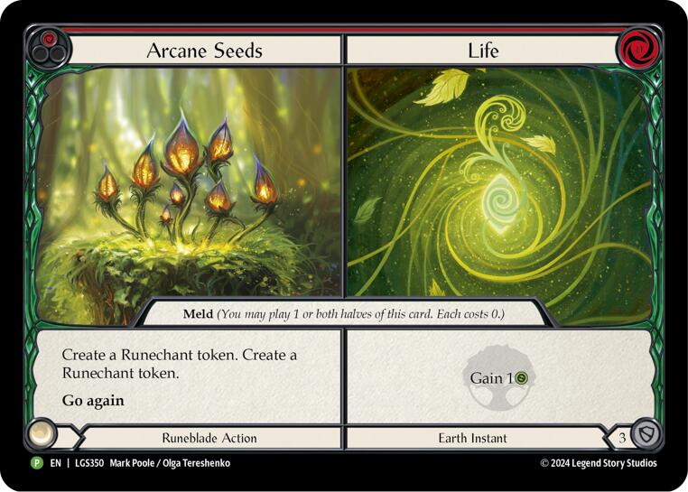 Arcane Seeds // Life [LGS350] (Promo)  Cold Foil | Pegasus Games WI