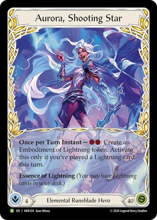 Aurora, Shooting Star [HER120] (Promo)  Rainbow Foil | Pegasus Games WI