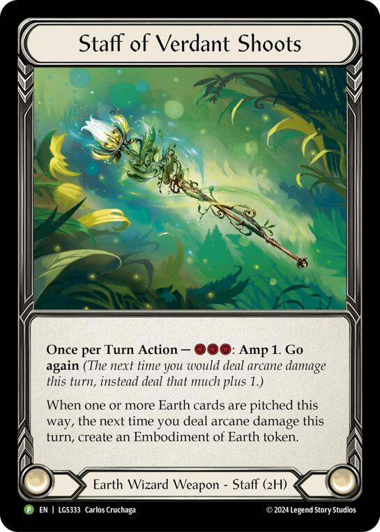 Staff of Verdant Shoots [LGS333] (Promo)  Rainbow Foil | Pegasus Games WI