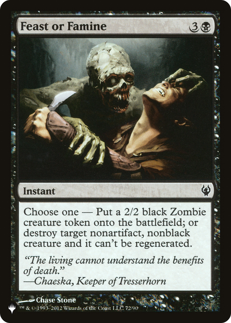 Feast or Famine [The List] | Pegasus Games WI