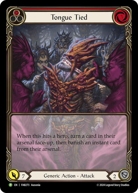 Tongue Tied (Extended Art) [FAB273] (Promo)  Rainbow Foil | Pegasus Games WI