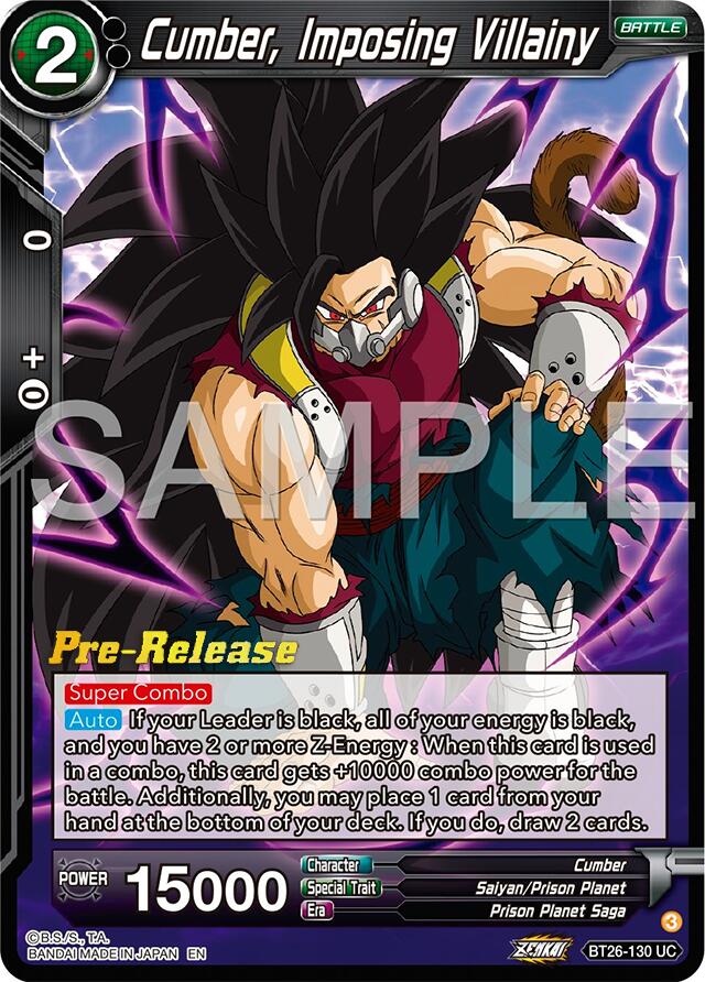 Cumber, Imposing Villainy (BT26-130) [Ultimate Advent Prerelease Promos] | Pegasus Games WI