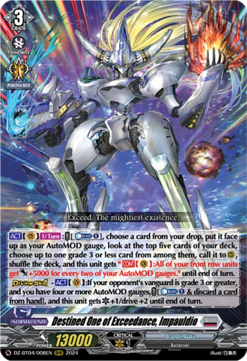 Destined One of Exceedance, Impauldio (DZ-BT04/008EN) [DZ-BT04: Destined Showdown] | Pegasus Games WI