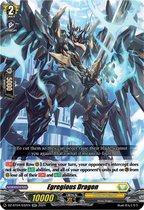 Egregious Dragon (DZ-BT04/032EN) [DZ-BT04: Destined Showdown] | Pegasus Games WI
