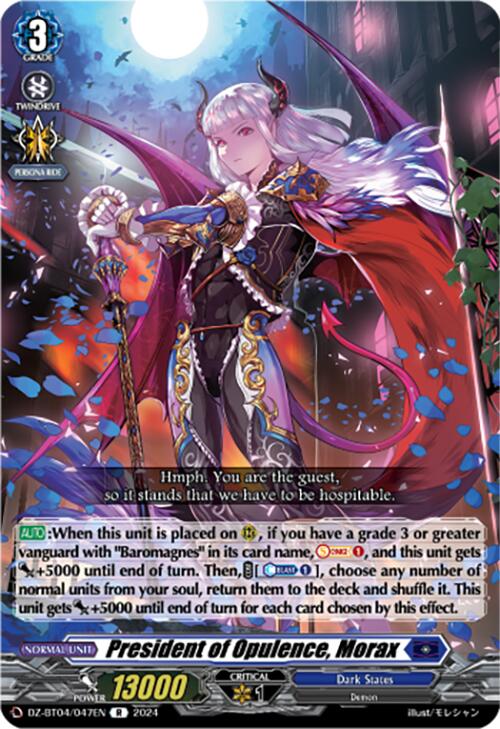 President of Opulence, Morax (DZ-BT04/047EN) [DZ-BT04: Destined Showdown] | Pegasus Games WI