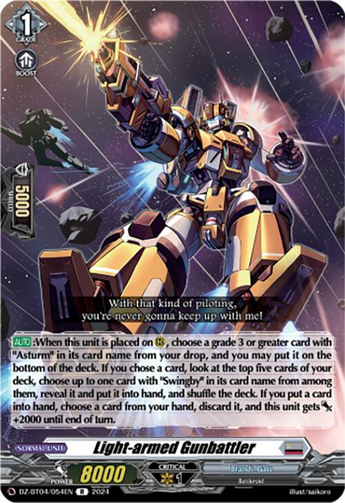 Light-armed Gunbattler (DZ-BT04/054EN) [DZ-BT04: Destined Showdown] | Pegasus Games WI