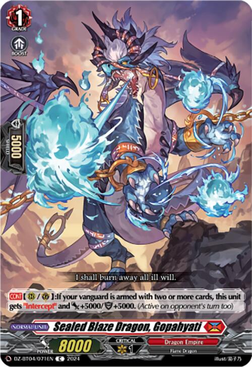 Sealed Blaze Dragon, Gopahyati (DZ-BT04/071EN) [DZ-BT04: Destined Showdown] | Pegasus Games WI
