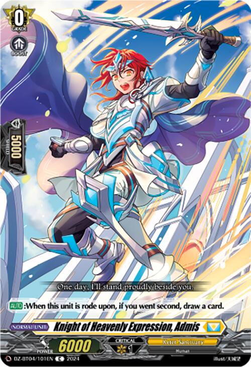 Knight of Heavenly Expression, Admis (DZ-BT04/101EN) [DZ-BT04: Destined Showdown] | Pegasus Games WI