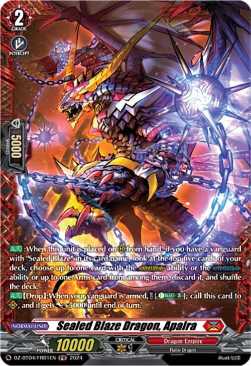 Sealed Blaze Dragon, Apalra (DZ-BT04/FR01EN) [DZ-BT04: Destined Showdown] | Pegasus Games WI