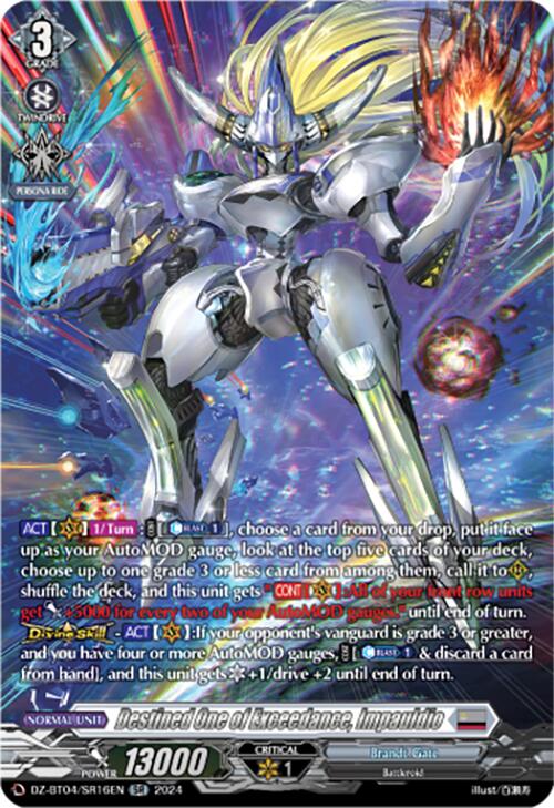 Destined One of Exceedance, Impauldio (DZ-BT04/SR16EN) [DZ-BT04: Destined Showdown] | Pegasus Games WI