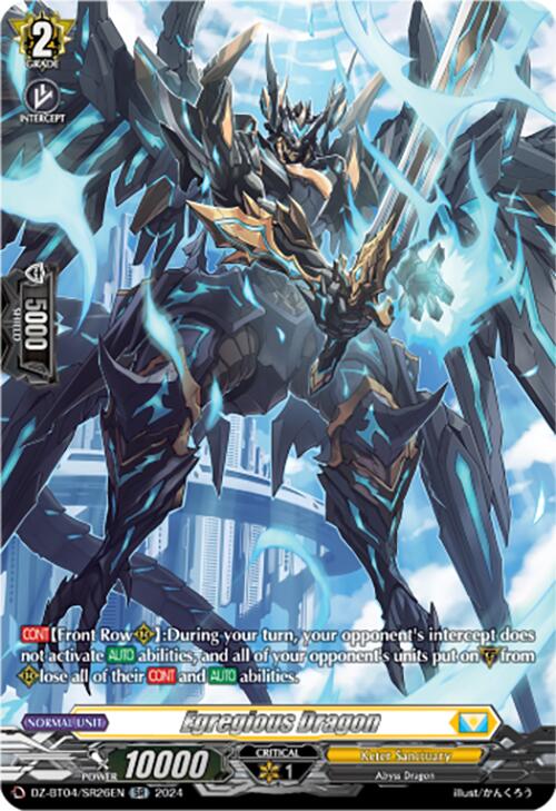 Egregious Dragon (DZ-BT04/SR26EN) [DZ-BT04: Destined Showdown] | Pegasus Games WI