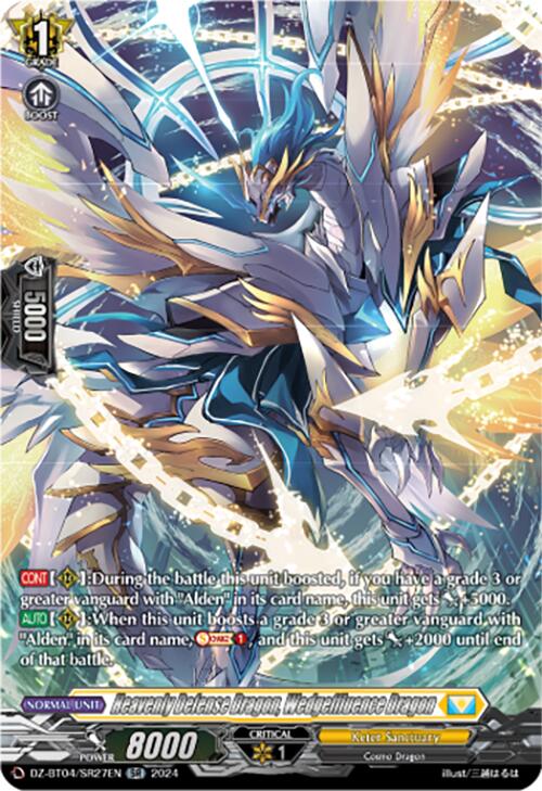 Heavenly Defense Dragon, Wedgeffluence Dragon (DZ-BT04/SR27EN) [DZ-BT04: Destined Showdown] | Pegasus Games WI