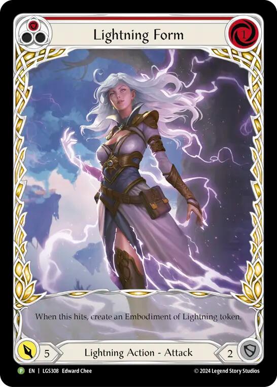 Lightning Form (Red) [LGS308] (Promo)  Rainbow Foil | Pegasus Games WI