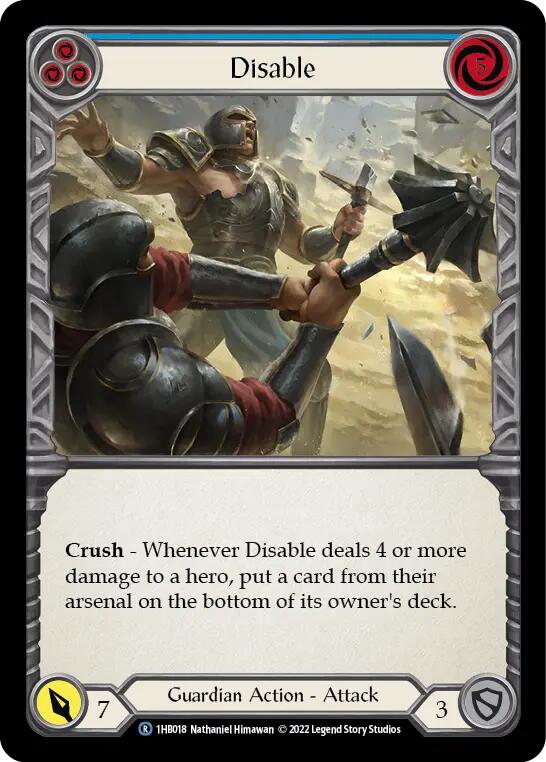 Disable (Blue) [1HB018] (History Pack 1 Bravo Blitz Deck) | Pegasus Games WI