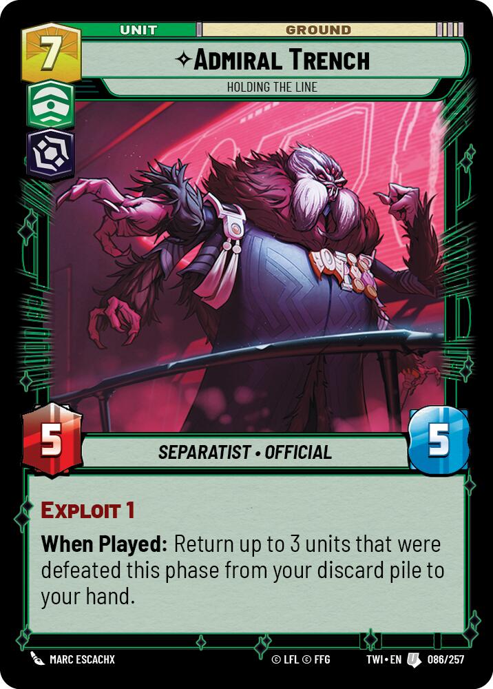 Admiral Trench - Holding the Line (086/257) (086/257) [Twilight of the Republic] | Pegasus Games WI