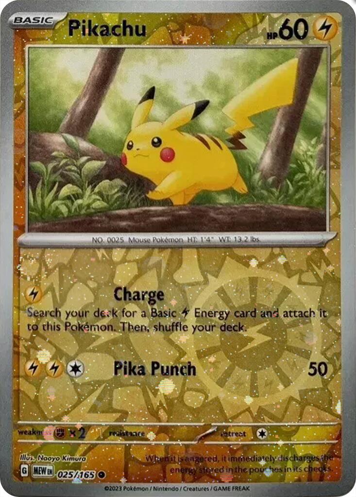 Pikachu (025/165) (Cosmos Holo) (Costco Exclusive) [Miscellaneous Cards] | Pegasus Games WI