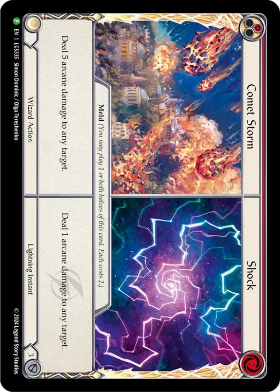 Comet Storm // Shock [LGS335] (Promo)  Cold Foil | Pegasus Games WI