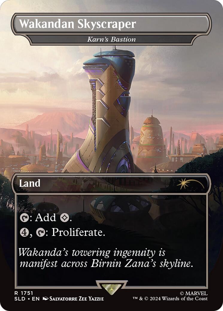 Wakandan Skyscraper - Karn's Bastion (Rainbow Foil) [Secret Lair Drop Series] | Pegasus Games WI