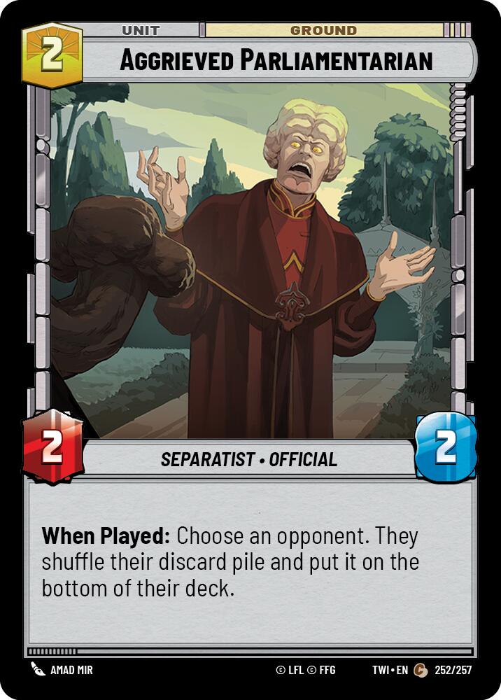 Aggrieved Parliamentarian (252/257) (252/257) [Twilight of the Republic] | Pegasus Games WI