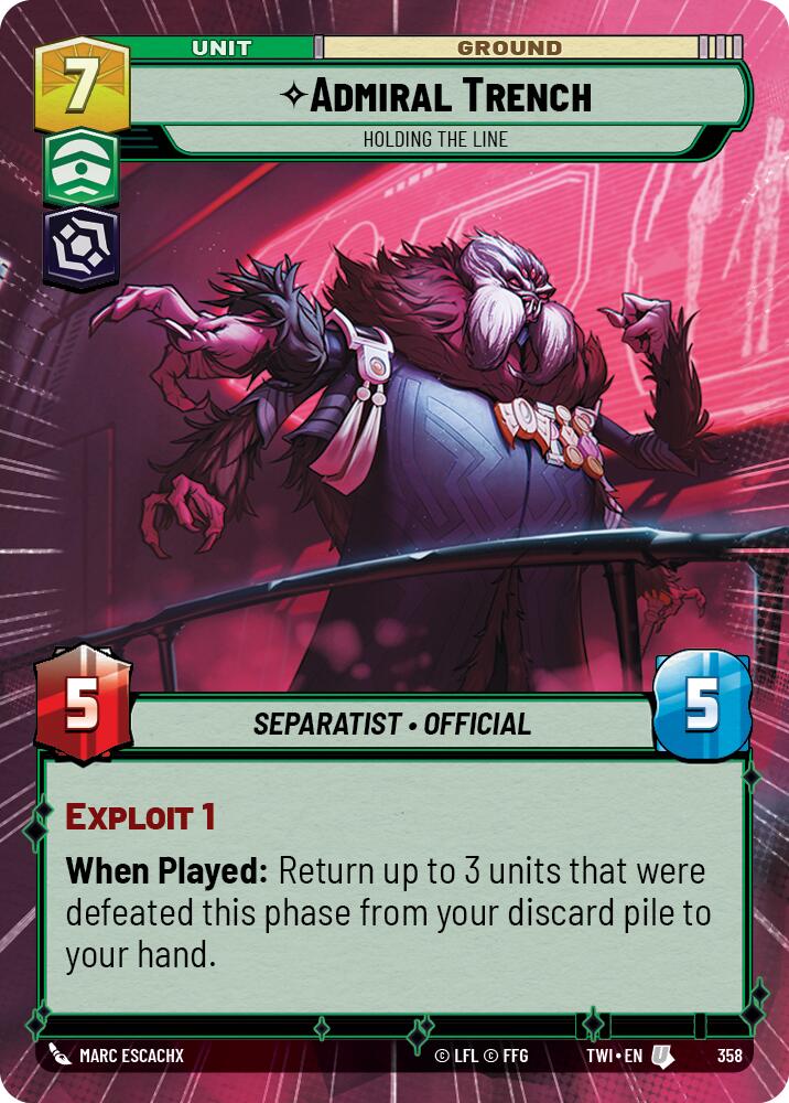 Admiral Trench - Holding the Line (358) (Hyperspace) (358) [Twilight of the Republic] | Pegasus Games WI