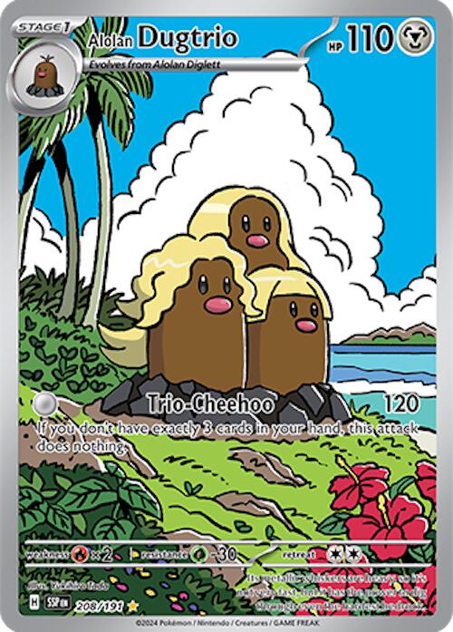 Alolan Dugtrio (208/191) [Scarlet & Violet: Surging Sparks] | Pegasus Games WI