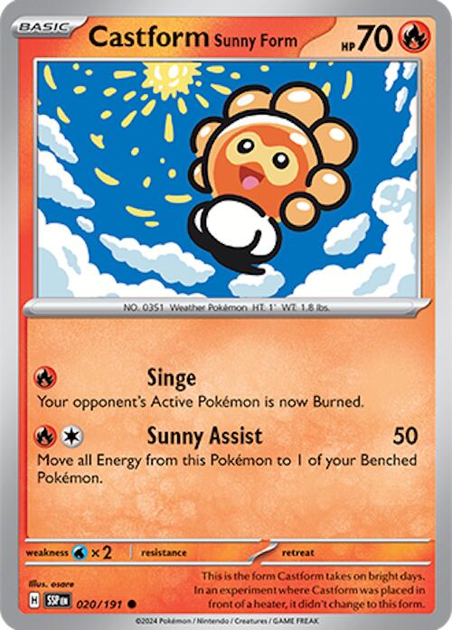 Castform Sunny Form (020/191) [Scarlet & Violet: Surging Sparks] | Pegasus Games WI