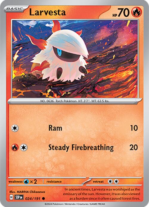 Larvesta (024/191) [Scarlet & Violet: Surging Sparks] | Pegasus Games WI