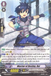 Warrior of Destiny, Dai (BT08/053EN) [Blue Storm Armada] | Pegasus Games WI
