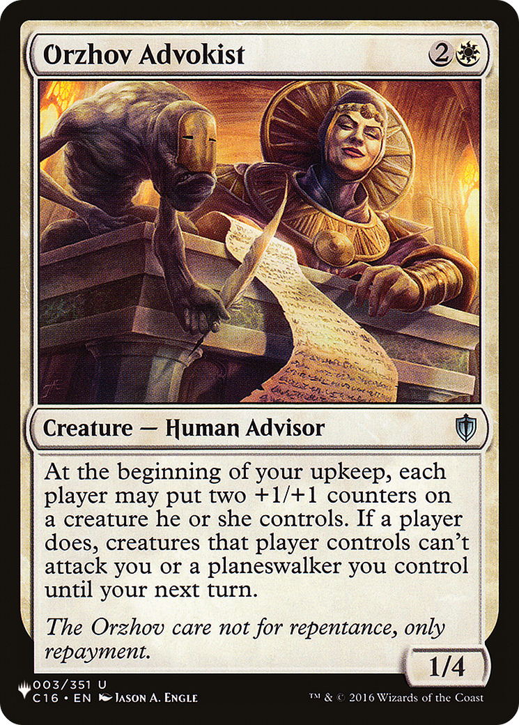 Orzhov Advokist [The List] | Pegasus Games WI