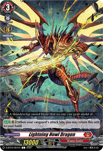 Lightning Howl Dragon (D-BT04/061EN) [Awakening of Chakrabarthi] | Pegasus Games WI