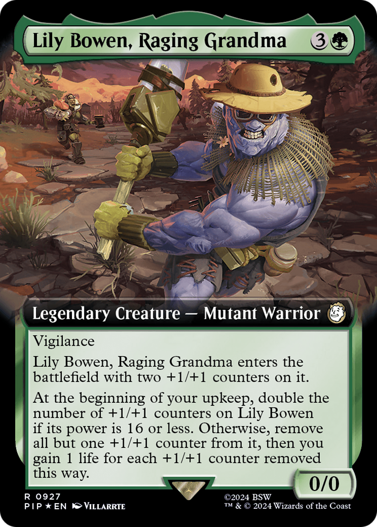 Lily Bowen, Raging Grandma (Extended Art) (Surge Foil) [Fallout] | Pegasus Games WI