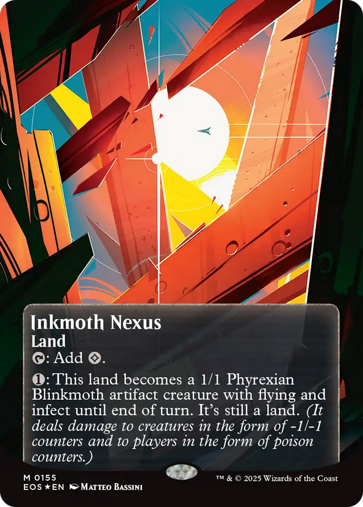 Inkmoth Nexus (0155) (Borderless) (Galaxy Foil) [Edge of Eternities: Stellar Sights] | Pegasus Games WI