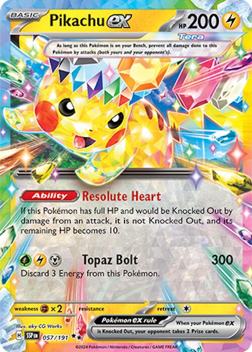 Pikachu ex (057/191) [Scarlet & Violet: Surging Sparks] | Pegasus Games WI