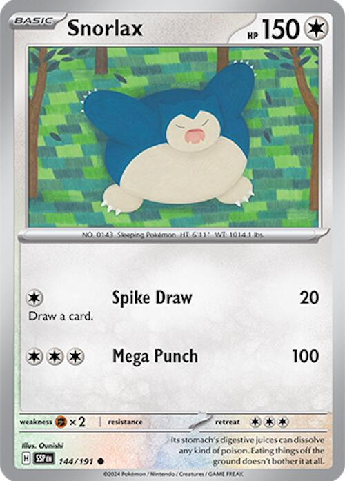 Snorlax (144/191) [Scarlet & Violet: Surging Sparks] | Pegasus Games WI