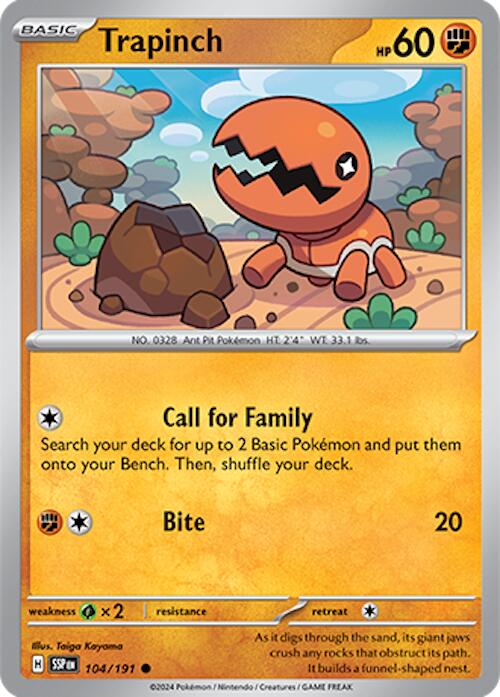 Trapinch (104/191) [Scarlet & Violet: Surging Sparks] | Pegasus Games WI