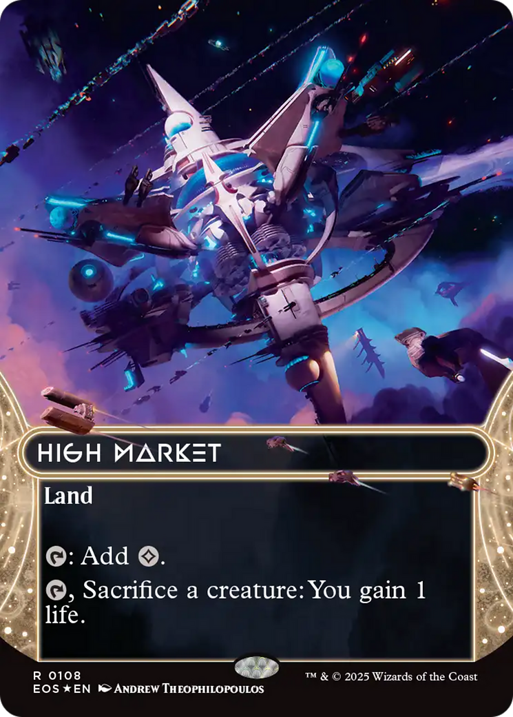 High Market (0108) (Borderless) (Galaxy Foil) [Edge of Eternities: Stellar Sights] | Pegasus Games WI