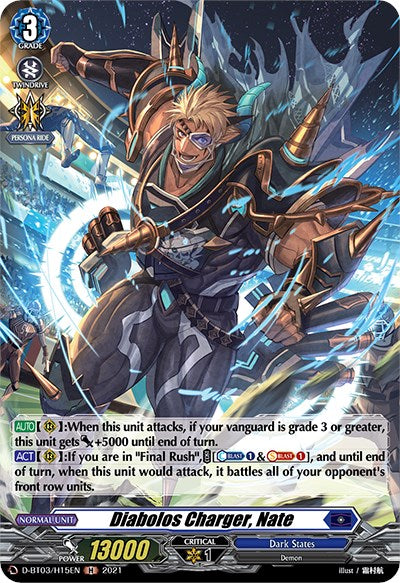 Diabolos Charger, Nate (D-BT03/H15EN) [Advance of Intertwined Stars] | Pegasus Games WI