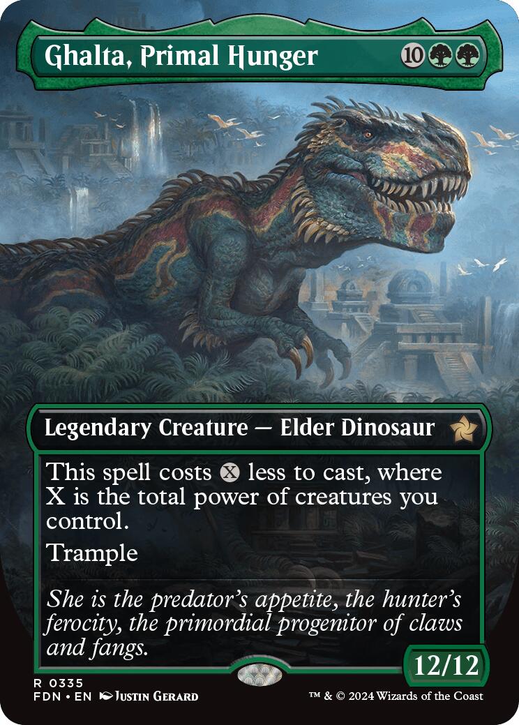 Ghalta, Primal Hunger (Borderless) [Foundations] | Pegasus Games WI